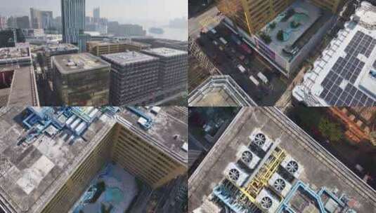 香港华懋广场航拍高清在线视频素材下载