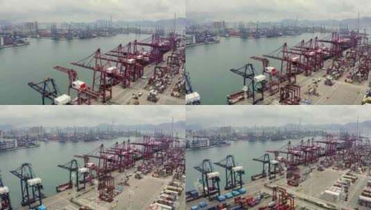 港口码头 集装箱货轮高清在线视频素材下载