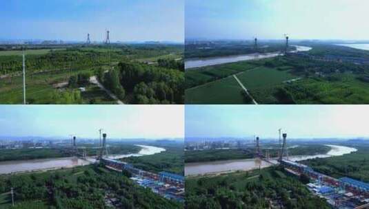济南黄河大桥复线工程高清在线视频素材下载