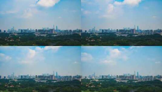广州城市大景全景远景延时高清在线视频素材下载