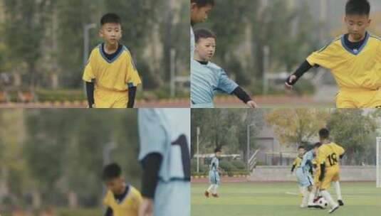 少年足球比赛【升格】高清在线视频素材下载
