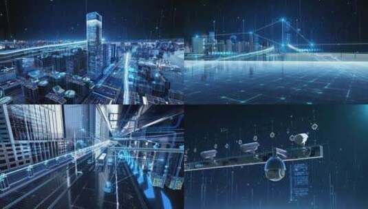 蓝色智能科技互联网数字科技城市高清在线视频素材下载