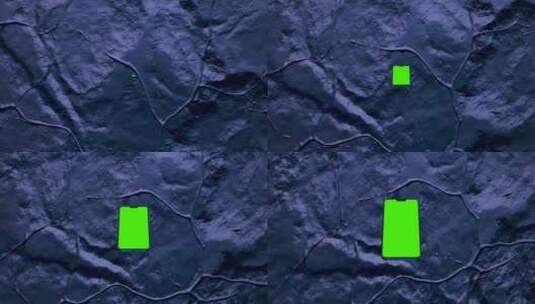 在蓝色星球表面旋转的3D绿屏智能手机高清在线视频素材下载