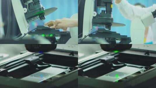 Alisa拍摄显微镜观察标本特写高清在线视频素材下载