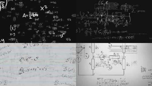 数学几何、物理方程式公式高清在线视频素材下载