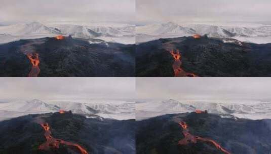 火山，熔岩，喷发，火山口高清在线视频素材下载