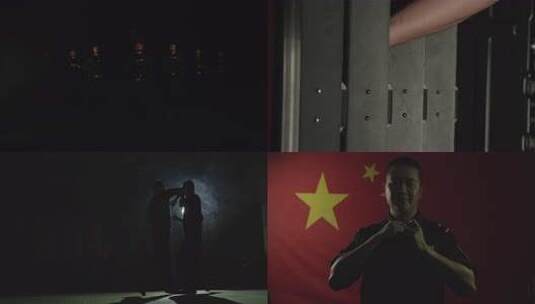 警察特警形象展示搏击格斗训练高清在线视频素材下载