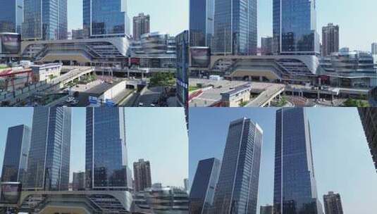 重庆沙坪坝龙湖金沙天街航拍高清在线视频素材下载