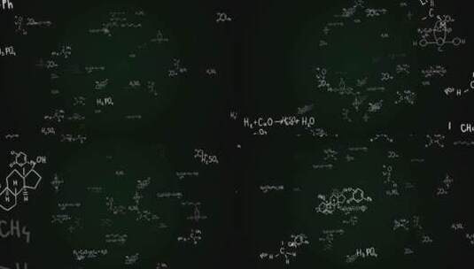 化学公式冲屏循环高清AE视频素材下载