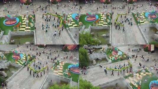 热闹的舞龙民俗文化表演高清在线视频素材下载