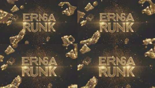 金色粒子特效文字展示素材高清在线视频素材下载