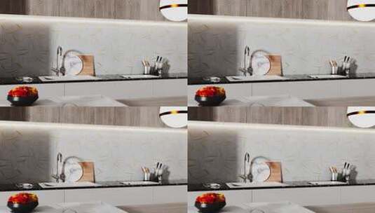 现代厨房台面与装饰高清在线视频素材下载