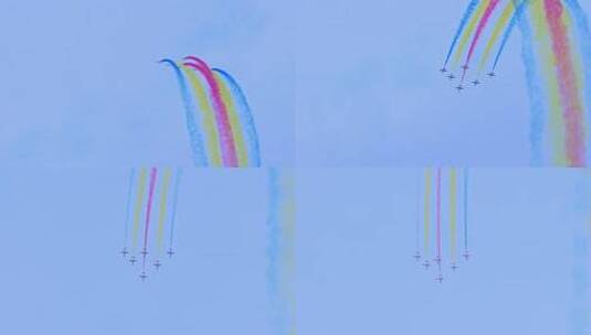 空军战机空中表演高清在线视频素材下载