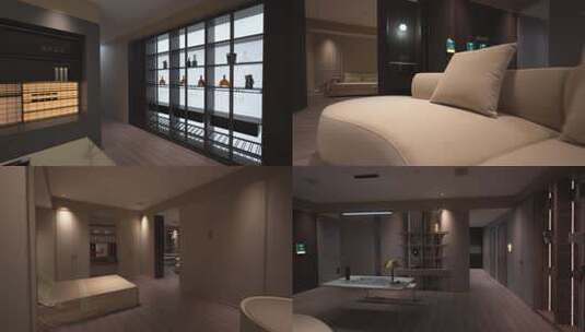 室内米色沙发家居素材高清在线视频素材下载