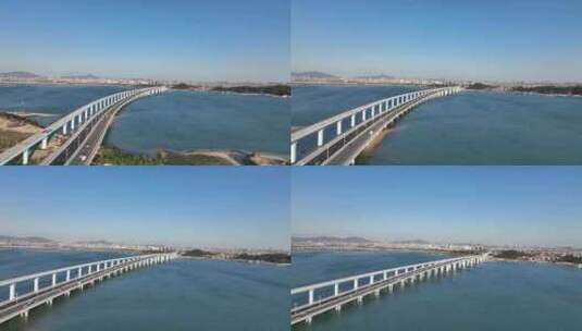 福建省厦门市环东海域同安新城同安大桥航拍高清在线视频素材下载