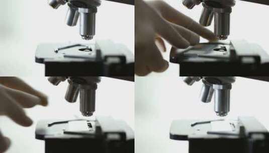 科学家使用显微镜高清在线视频素材下载