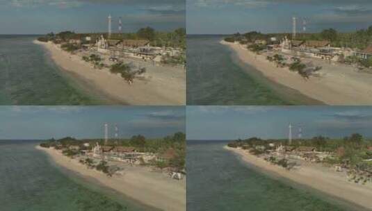 印度尼西亚龙目吉利群岛海岛自然风光航拍高清在线视频素材下载