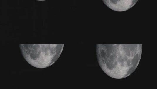 长焦拍摄月亮高清在线视频素材下载