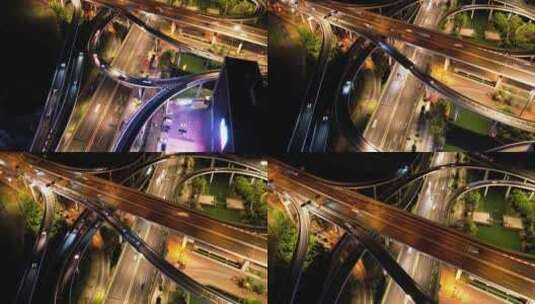 城市立交桥车辆车流延时摄影高清在线视频素材下载