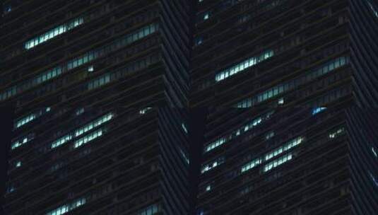 办公楼夜景 城市CBD商务楼夜景高清在线视频素材下载