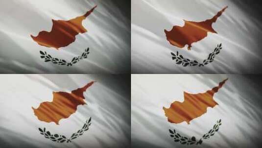 塞浦路斯国旗挥舞-4K高清在线视频素材下载