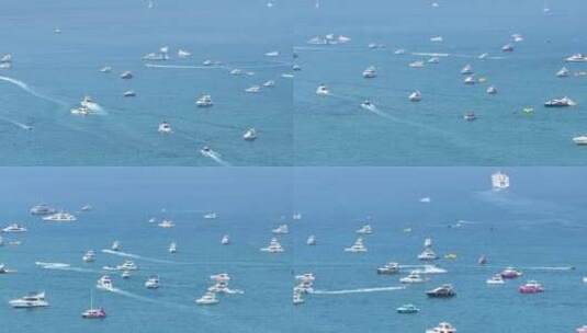 海南三亚国际游艇港高清在线视频素材下载