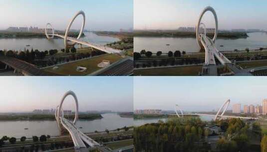 南京_南京眼步行桥007高清在线视频素材下载
