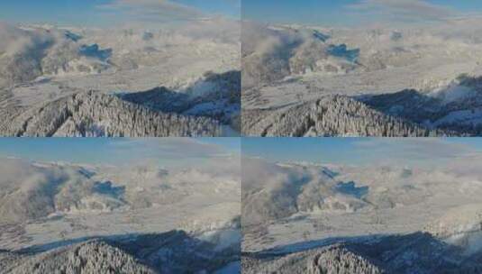 冬季雪山雪场航拍高清在线视频素材下载