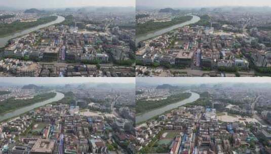 广西桂林城市风光航拍高清在线视频素材下载