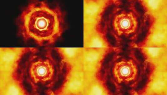 抽象火焰雾隧道回路4K高清在线视频素材下载
