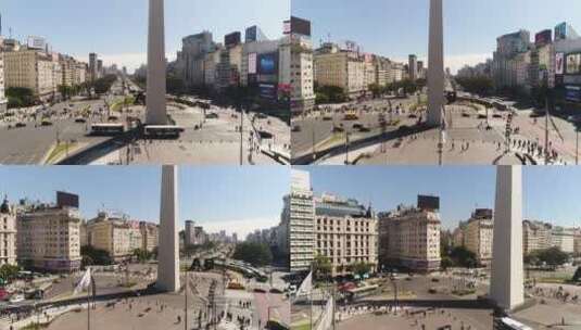 航拍阿根廷布宜诺斯艾利斯市区  高清在线视频素材下载