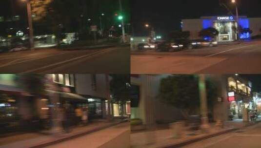 夜晚街道上的车辆高清在线视频素材下载