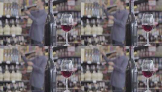 酒瓶和酒杯高清在线视频素材下载