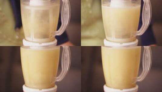 香蕉草莓菠萝榨汁机榨果汁 (3)高清在线视频素材下载