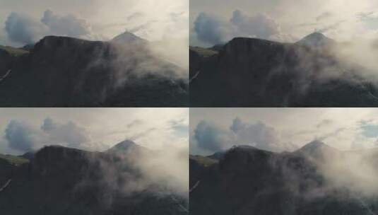 山上的云雾特写高清在线视频素材下载
