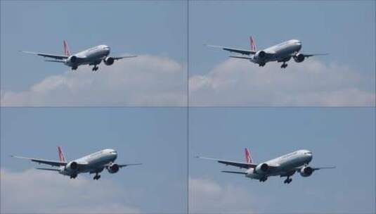 土耳其航空公司波音777着陆高清在线视频素材下载