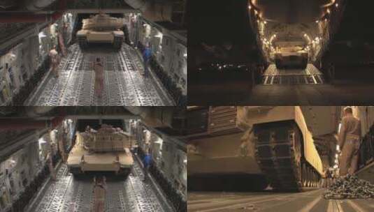 飞行员运送坦克高清在线视频素材下载