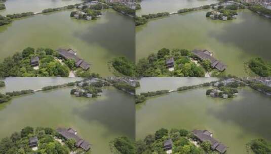 惠州西湖风景区航拍高清在线视频素材下载