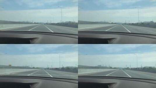 汽车车窗视角高速公路高清在线视频素材下载