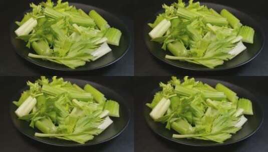 有机蔬菜芹菜西芹高清在线视频素材下载