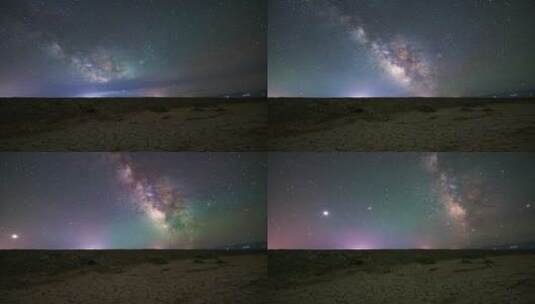 甘肃国家沙漠地质公园星空银河高清在线视频素材下载