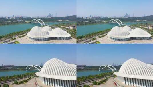 广西文化艺术中心 南宁大桥高清在线视频素材下载