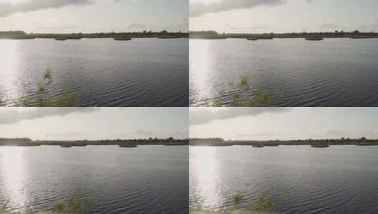 大湖反射阳光高清在线视频素材下载