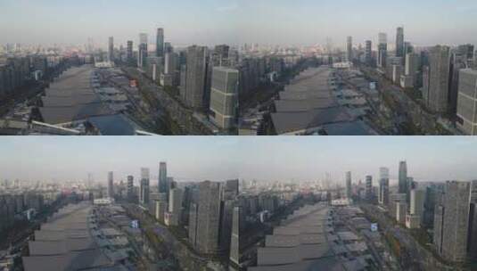 航拍南京城市风光地标建筑高清在线视频素材下载