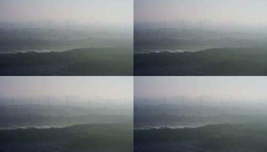 薄雾流过田野的乡村晨雾开场概念抽象高清在线视频素材下载