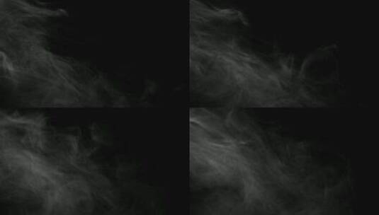 黑色背景上逐渐褪色的烟雾高清在线视频素材下载