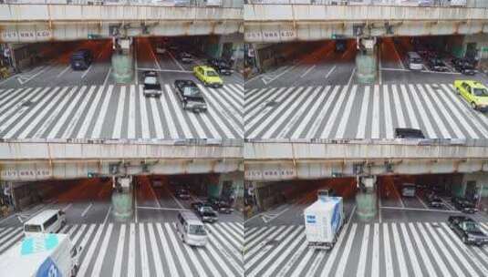 日本东京市区十字路口交通高清在线视频素材下载