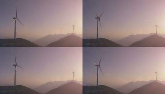 中国风力发电机群高清在线视频素材下载