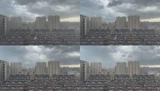 延时摄影城市暴风雨高清在线视频素材下载