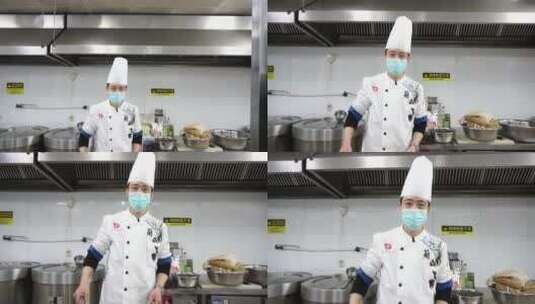 厨师玩勺子花样高清在线视频素材下载